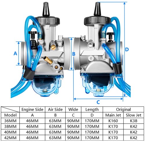 38mm for Suzuki RM125 RM250 For Kawasaki KX125 KX250 For Honda CR250 CR250M CR250R For Yamaha YZ125 YZ250 For KTM 125 150 175 200 Carburetorpicture5