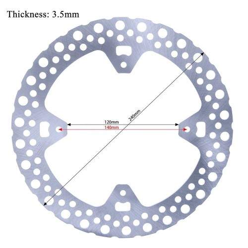 240mm Rear Rotor Brake Disc Plate for Honda CR125E CR125R CR250E CRF250R CRF250X CRF250RX CRF450R CRF450Xpicture5