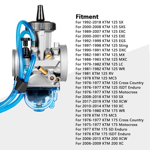 36mm for Kawasaki KX125 KX250 Honda CR250 CR250R CR250M Yamaha YZ125 YZ250 Suzuki RM125 RM250 Carburetorpicture2