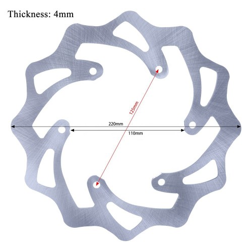 220mm Rear Brake Disc Plate for KTM 85 125 250 300 350 450 500 Husqvarna 125 FE TE FC TC TX FX GasGaspicture4