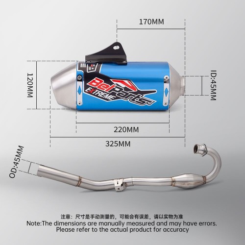 For Honda CRF230F CRF150F CRF 230F 150F 230 150 F 2003-2019 Motorcycle Full Exhaust Muffler Systempicture2