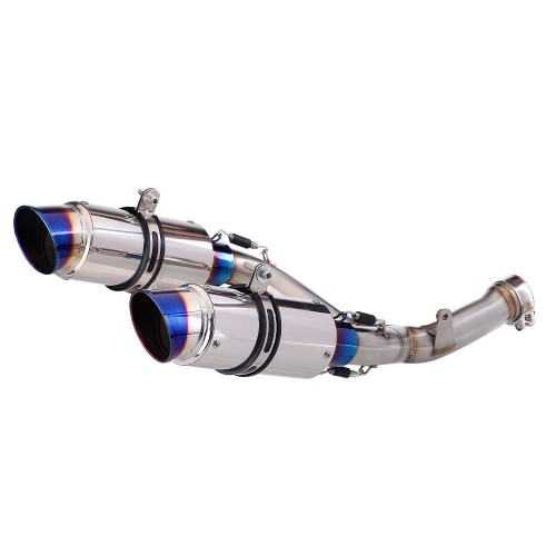 Motorcycle Modified Exhaust Pipe for Honda CRF 450R CRF 450RX Stainless Steel Double Hole Exhaust Muffler 2015-2020