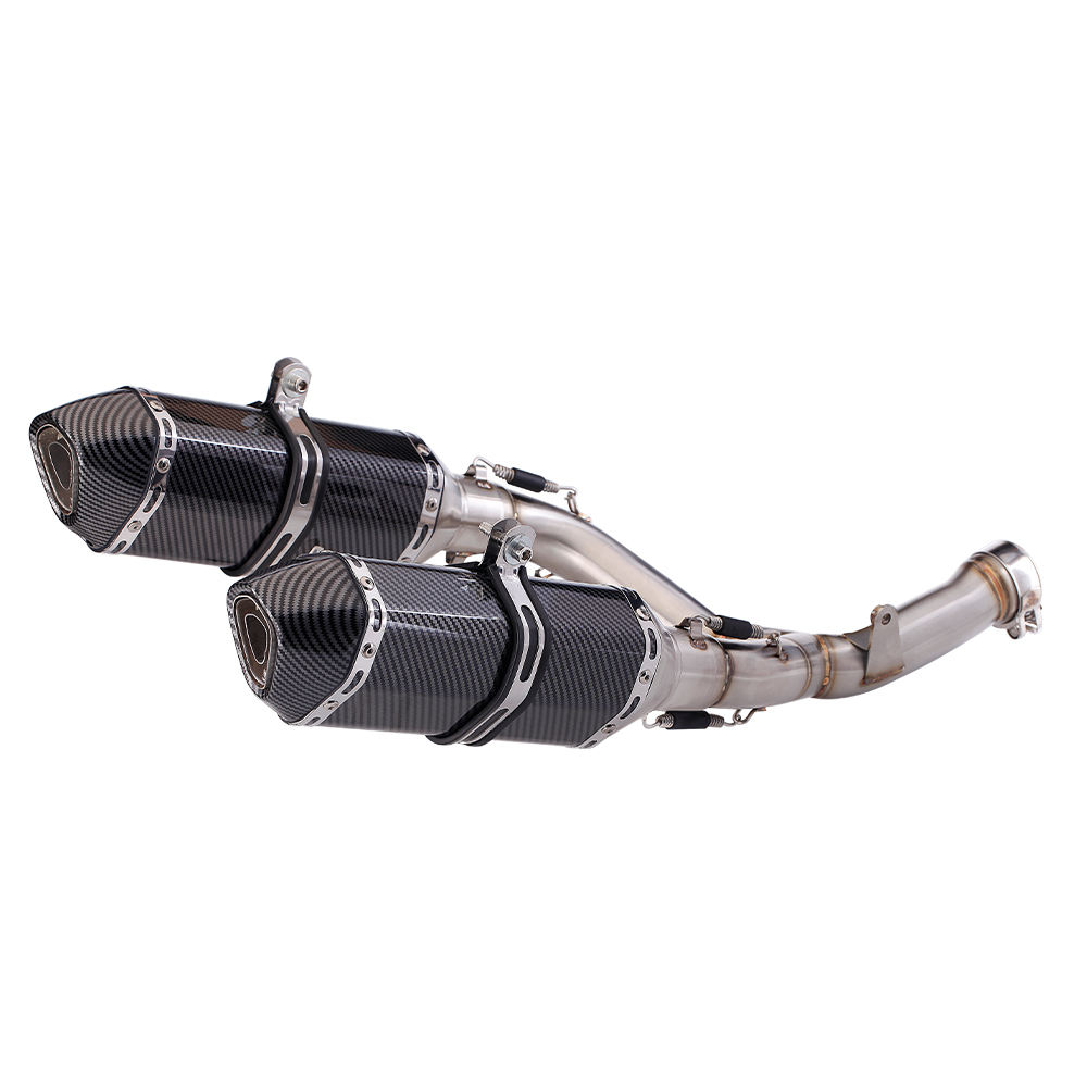 Motorcycle Exhaust Pipe for Honda CRF 450R CRF 450RX Stainless Steel Double Hole Exhaust Muffler 2013-2020