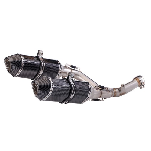 Motorcycle Exhaust Pipe for Honda CRF 450R CRF 450RX Stainless Steel Double Hole Exhaust Muffler 2013-2020