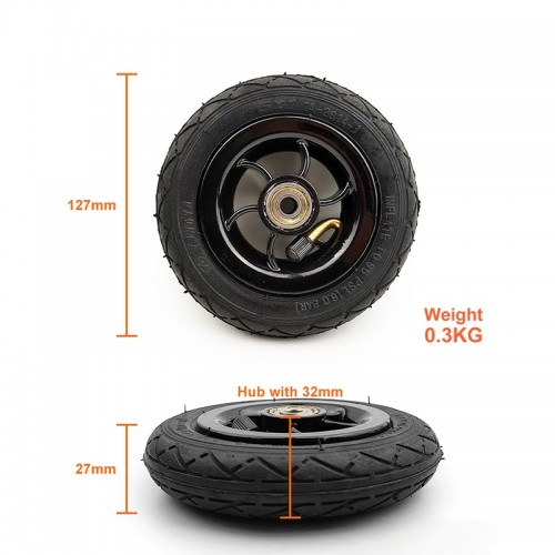 5-inch inflatable wheel metal hub 5x1 electric hand truckpicture3