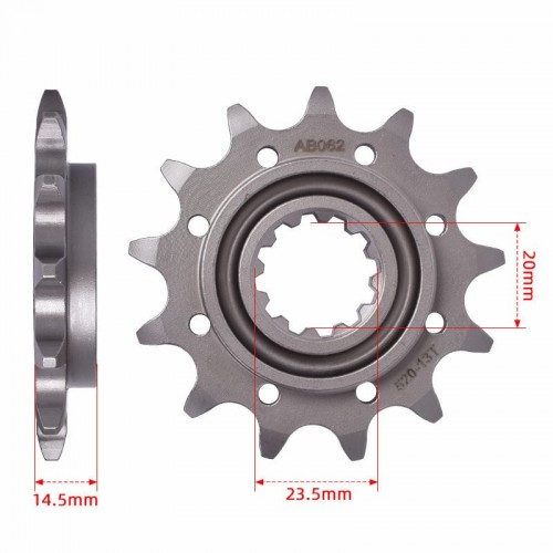 Motorcycle Forged Carburizing Front Chain Sprocket 520-13T for Honda CRF450 L-K,L CRF450 X-K,L,M,N,P, R,S 2019-2025