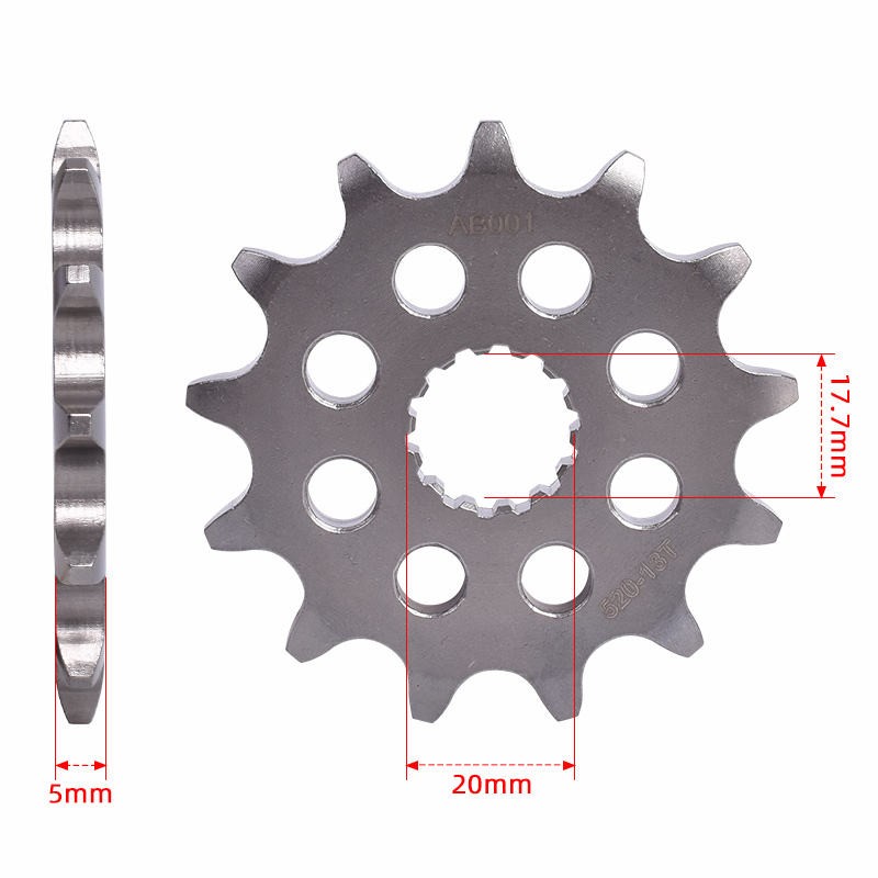 Forged Carburizing Front Sprocket for Yamaha WR125 XVS125 DT200 YZ125 WR200