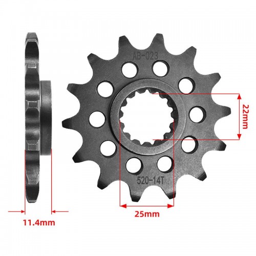 520-14T Forged Carburizing Front Chain Sprocket for KTM 350 400 LC4 Enduro 400 SC 400 SX 620LC4 620SCpicture5