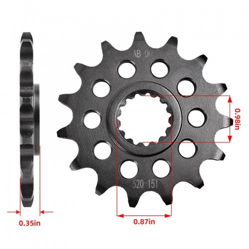 Forged Carburizing Front Sprocket 520-15T for KTM 250 300 380 400 450 EXC Enduro 520 525 530 EXC Enduropicture5