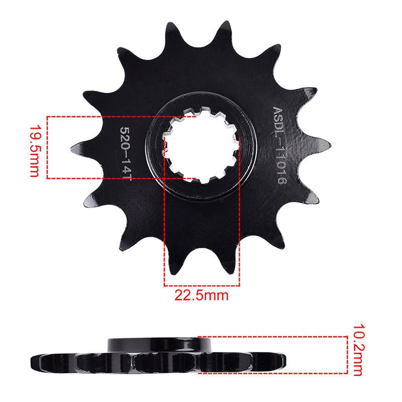 520-14T Front Chain Sprocket for Motorcycle Spare Parts Compatible Kawasaki KLX400 Suzuki DR250 RGV250 DR350 SG350 RM250
