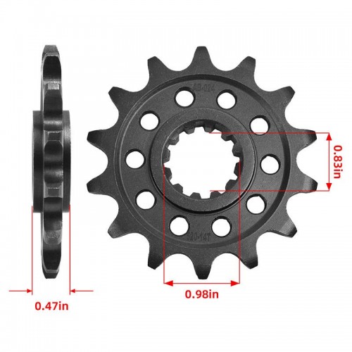 Forged Carburizing Front Chain Sprocket 520-14T Motorcycle Spare Parts for Husqvarna 400 WR 500 TC/TE 510 TC 250 260 WRK Enduropicture3