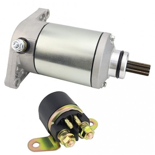 Starter Motor & Solenoid Relay for Suzuki QuadRunner 250 1987-2002, KingQuad 300 250 1991-2002, for Arctic CAT 250 300 1998-2005 31100-19B00 31100-19B11 31100-19B12 31100-19B20 410-54034picture7