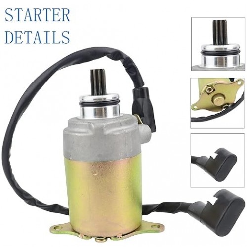 Starter Motor & Solenoid Relay Fit for GY6 Engine 125CC 150CC ATV Scooter Moped Go Kart Quad 4 Wheelers Taotao SUNL Coolster Bajapicture2