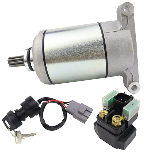 Starter & Relay & Switch for Yamaha Grizzly 550 2009-2014 Grizzly 700 2009-2022 Kodiak 700 2016-2022, Grizzly 550 700 Starter, Kodiak 700 Starter, 28P-81890-00-00 28P-81890-01-00picture1
