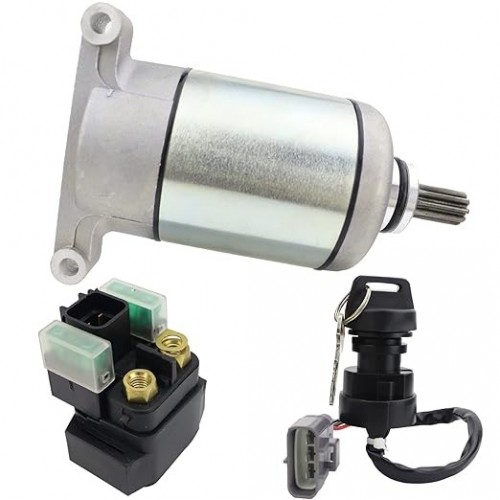 Starter & Relay & Switch for Yamaha Grizzly 550 2009-2014 Grizzly 700 2009-2022 Kodiak 700 2016-2022, Grizzly 550 700 Starter, Kodiak 700 Starter, 28P-81890-00-00 28P-81890-01-00picture7