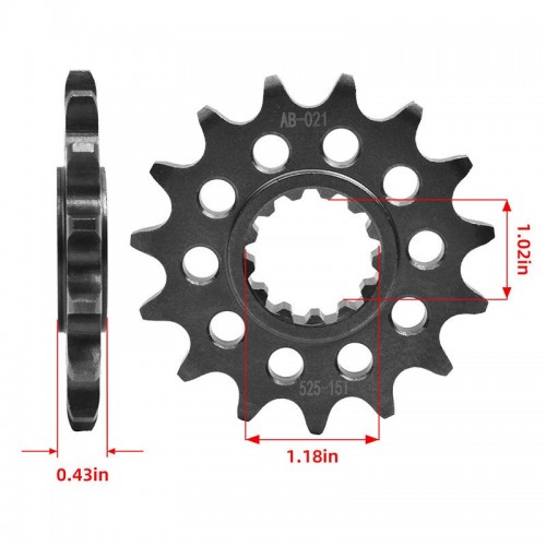 Forged Carburizing Front Sprocket 525-15T Motorcycle Spare Parts for Yamaha XTZ690 Tenere 700 Tenere XTZ 690 Tenerepicture6