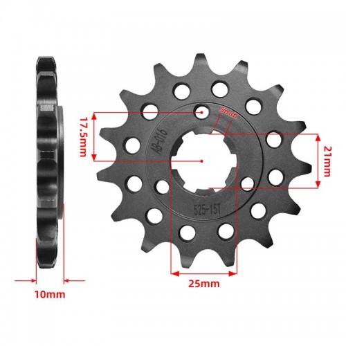 Forged Carburizing Front Sprocket 525-15T Motorcycle Spare Parts for Suzuki DR650 XF650 DR800picture4