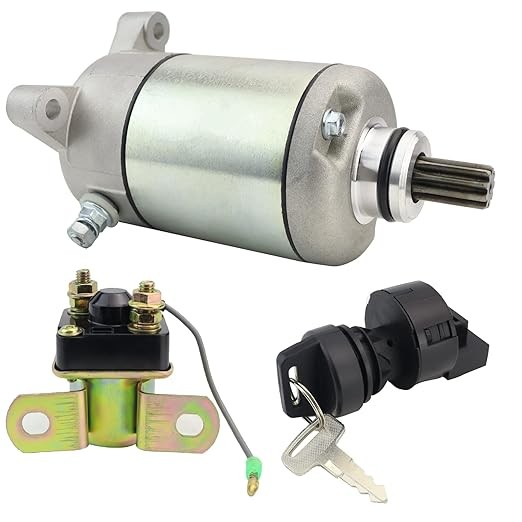 Starter & Relay & Ignition Switch for Polaris Sportsman Scrambler Magnum Big Boss 325 400 500 2002, Ranger 500 2002, 3090188 3084981 57-2688 SMU0061 41054020picture1
