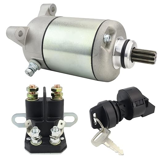 Starter, Relay & Ignition Switch for Polaris Sportsman 400/450/500 (2005-2006), Scrambler/ATP/Magnum/Trail Boss 330/500 (2005-2006) & Ranger 425/500 (2005-2006) – Models 3090188, 3084981, 57-2688picture1