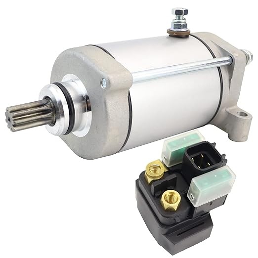 Starter Motor & Relay Replacement for Yamaha ATV Kodiak 450 YFM45 2018-2022, UTV Rhino 450 YXR45 2007-2009, Rhino 660 YXR66 YXR660 2007 4WV-81890-00-00, 5KM-81890-00-00picture1