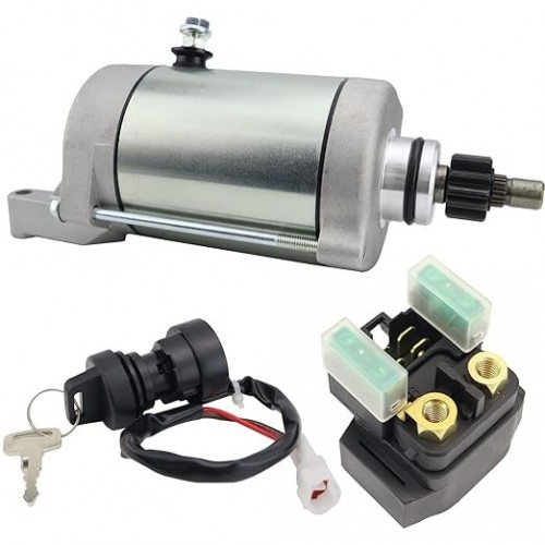 Starter Motor & Solenoid Relay & Ignition Switch Fit for Yamaha ATV Raptor 660R YFM660R 2001-2005 3SX-81890-00, 3SX818900000, AP8520003, SMU0212, 41054035picture7