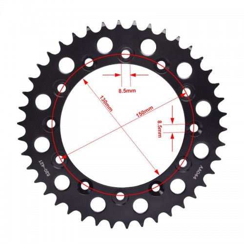 Carburizing Steel Rear Sprocket 520-42T for Yamaha WR250 X 2008-2015picture3