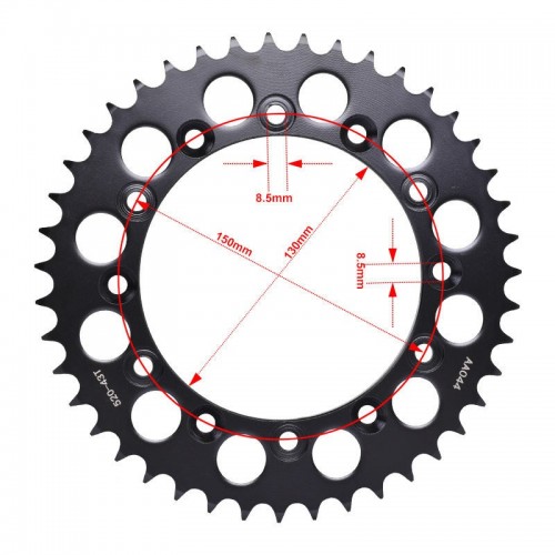 Carburizing Steel Rear Sprocket 520-43T for Yamaha WR250 R-X 2008-2020picture5