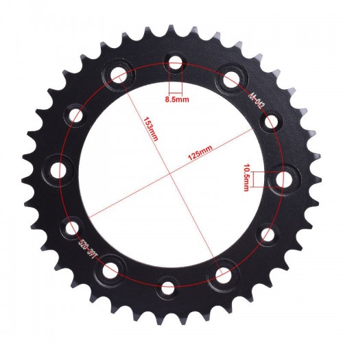 Carburizing Steel Rear Sprocket 520-39T for Honda CRF250 XL250 XR250 CRF230 XR250picture5