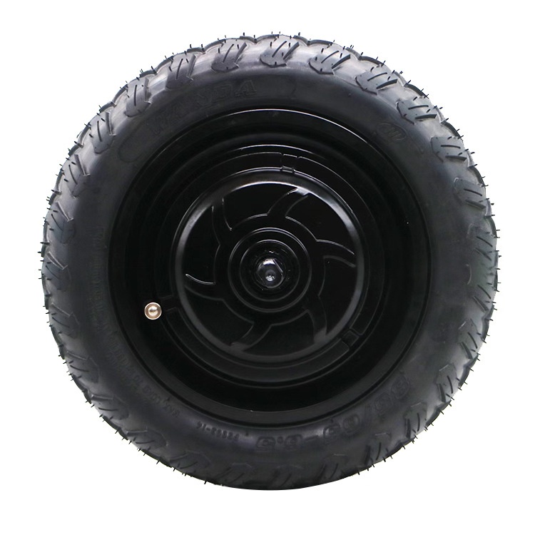 10-inch skateboard with 500W off-road tires and drum brakes