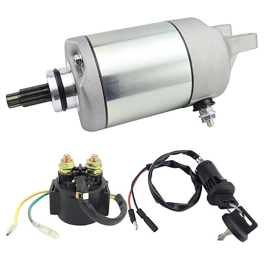 Starter & Relay & Switch for Honda TRX300EX Fourtrax 300 EX 93-00, TRX300EX Sportrax 300 EX 01-06, FourTrax SporTrax TRX300EX 300 EX Starter for Honda, 31200-HM3-671 SM13422 SMU0029 18329