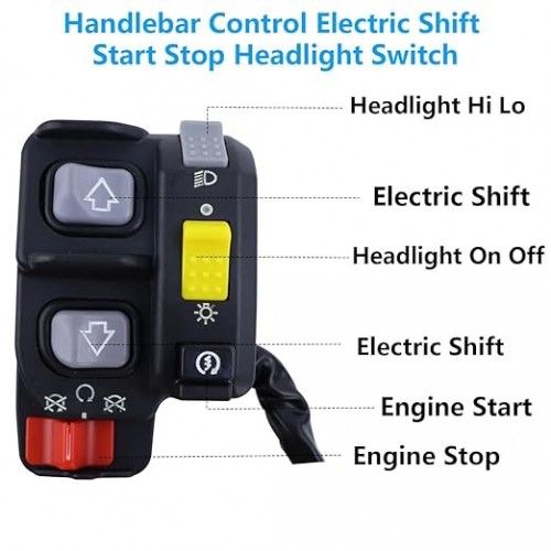 Handlebar Control Electric Shift Start Stop Headlight Switch & Relay & Switch for Honda Rancher 350 ES TRX350FE/TE 00-05, Rancher 400 TRX400FA/FGA 04-07 35200-HN7-003 35020-HN5-A10picture3