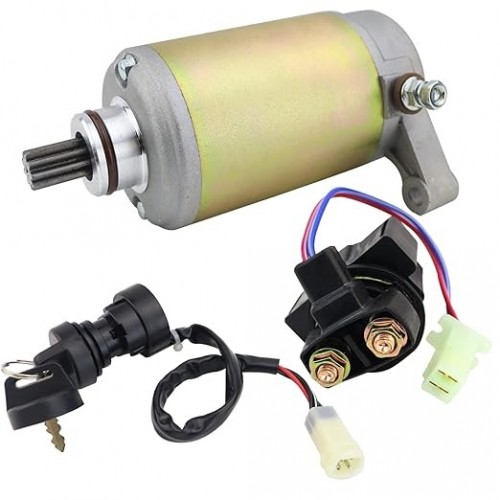 Starter Motor & Relay & Ignition Switch for Yamaha Warrior 350 YFM350 1987-1995 Moto 4 350 YFM350 1987-1995 Big Bear 350 YFM 350 4X4 1990-1994 TerraPro 350 YFP350 1988 1UY-81890-00-00picture7
