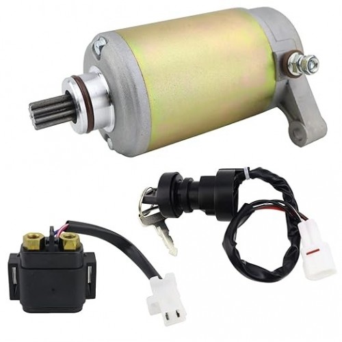 Starter Motor & Solenoid Relay & Ignition Switch for Yamaha Kodiak 400 4x4 YFM400F 1996-1998, 1UY-81890-00-00, 1YW-81800-50, 1UV-81800-50, SMU0065picture7