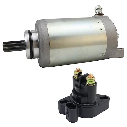 Starter Motor & Solenoid Relay for Arctic Cat ATV 550 650 700 1000, UTV Prowler 550 650 700 1000 TRV LTD XT XTX Mud Pro, 0825-011 0825-013 0825-024 SMU0433
