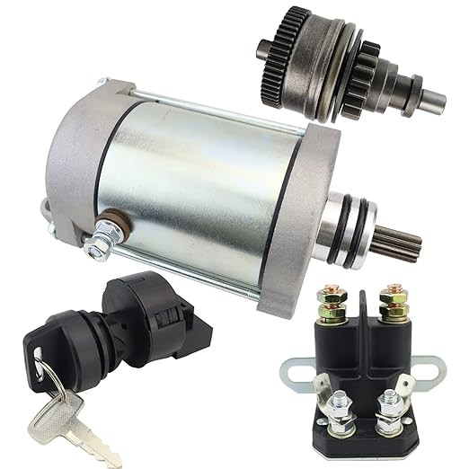 Starter & Drive & Relay & Switch for Polaris ATV Sportsman 700 800 2005-2006, Sportsman MV7 2005, 4010417 4011584 4012032 4013268 SMU0271 41054040