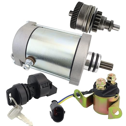 Starter & Drive & Relay & Switch for Polaris RZR 800 EFI 2008-2014, Sportsman 700 800 2007-2014, Ranger 700 800 2006-2015, 4010417 4011584 4012032 4013268 SMU0271 41054040