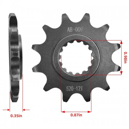 520-12T Front Sprocket for KTM 250 Freeride F 350 Freeridepicture3