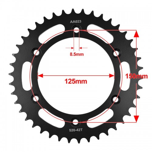 Rear Sprocket 520-42T for Husayarna for KTM 640 SMC 990 Duke 125EXC 400 Duke for Husaberg FS450picture3