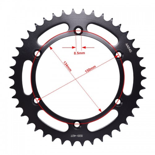 Steel Rear Sprocket 520-42T for Kawasaki KLX250 1989-1997picture3