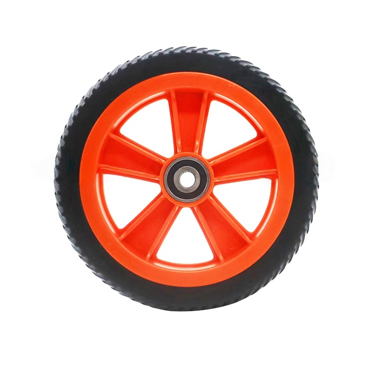7-inch front wheel orange auxiliary wheel skateboard motor solid tire