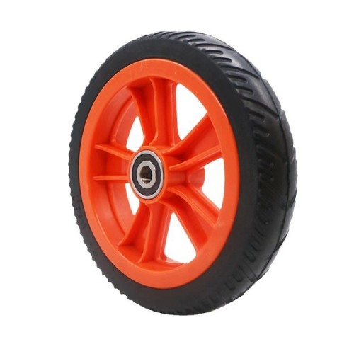 7-inch front wheel orange auxiliary wheel skateboard motor solid tirepicture2