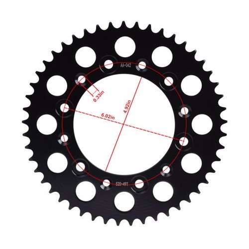 Steel Rear Sprocket 520-49T for Honda CR125 CR250 CRF250 CRF450 CR500picture3