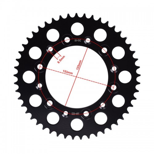 Steel Rear Sprocket 520-49T for Honda CR125 CR250 CRF250 CRF450 CR500picture4