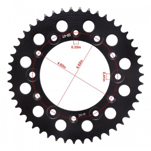 Motorcycle Steel Rear Sprocket 520-47T For Honda CRF150 F-6,7,8,9,A,B,C,D,E,F,G,H,J 2006-2018picture6