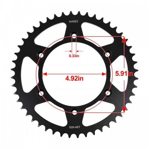 520-48T Rear Sprocket for Husqvarna 150TE 250TC 250TE 350FX 450FC for KTM 125 Enduro 150EXCpicture3