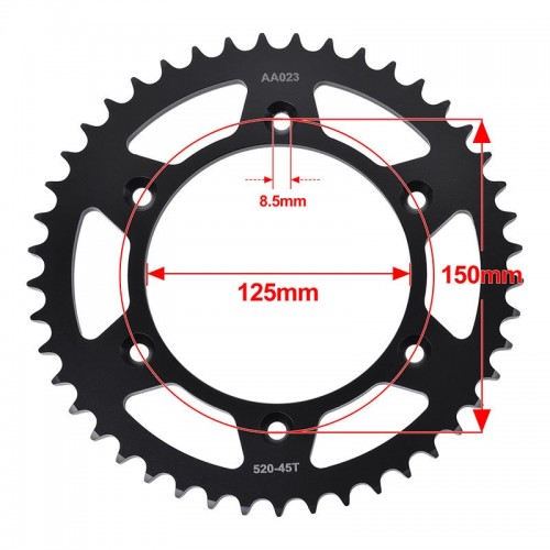 Rear Sprocket Chain 45T for KTM Road 400 EXC 450 EXC 450SMR 525 EXC 690 Enduro for Husaberg FC350 FC400 FE650Epicture3