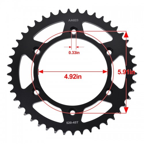 Rear Sprocket Chain 45T for KTM Road 400 EXC 450 EXC 450SMR 525 EXC 690 Enduro for Husaberg FC350 FC400 FE650Epicture4