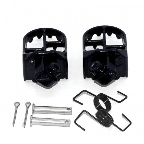 Black Wide Foot Pegs Footrests For Yamaha PW50 PW80 TW200 Dirt Bikepicture2