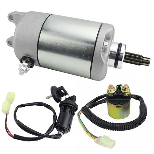 Starter Motor & Solenoid Relay & Ignition Switch for Honda TRX300EX Sportrax 300 EX 2007-2008, TRX300X 2009, Sportrax TRX300EX 300 EX Starter for Honda, 31200-HM3-671 SM13422 SMU0029 18329picture7