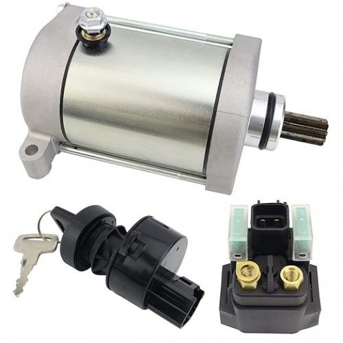 Starter Motor & Solenoid Relay & Ignition Switch for Yamaha Rhino 700 2008-2013 Viking 700 2014-2023 Viking VI 700 2015-2023 Wolverine 700 2016-2018 1S3-81890-00-00 2MB-H1890-00-00picture7